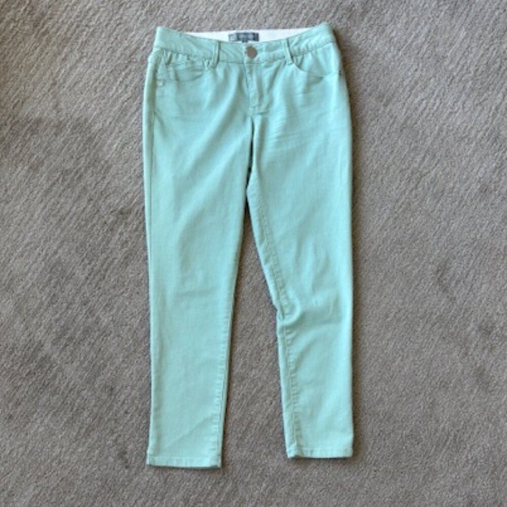 Wit & Wisdom Coastal Sea Foam Blue Ankle Crop Pants size 6
